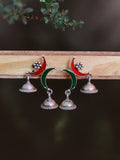 2 Half Moon Enamel Jhumka Earrings | Sarichka