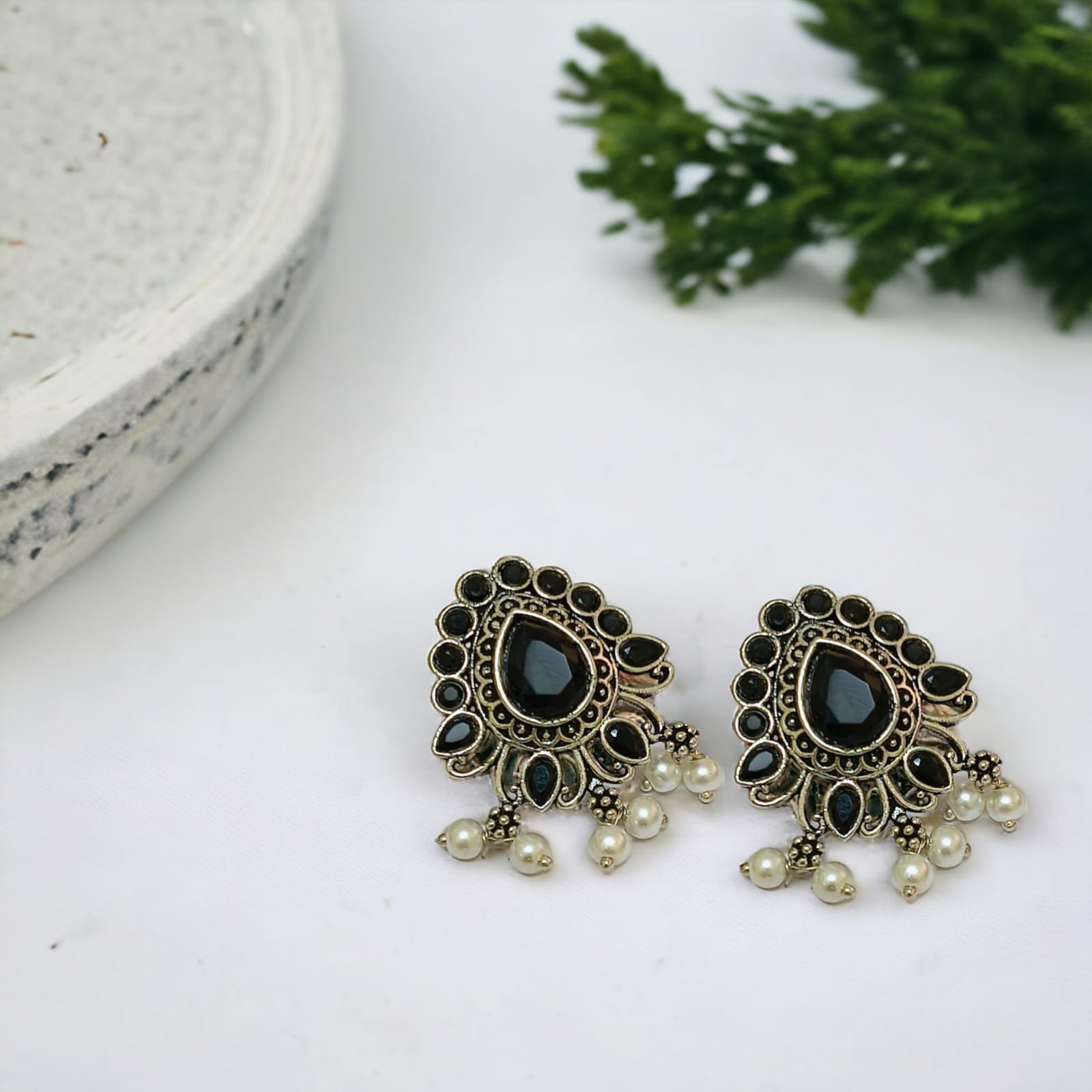 oxidised earrings for women