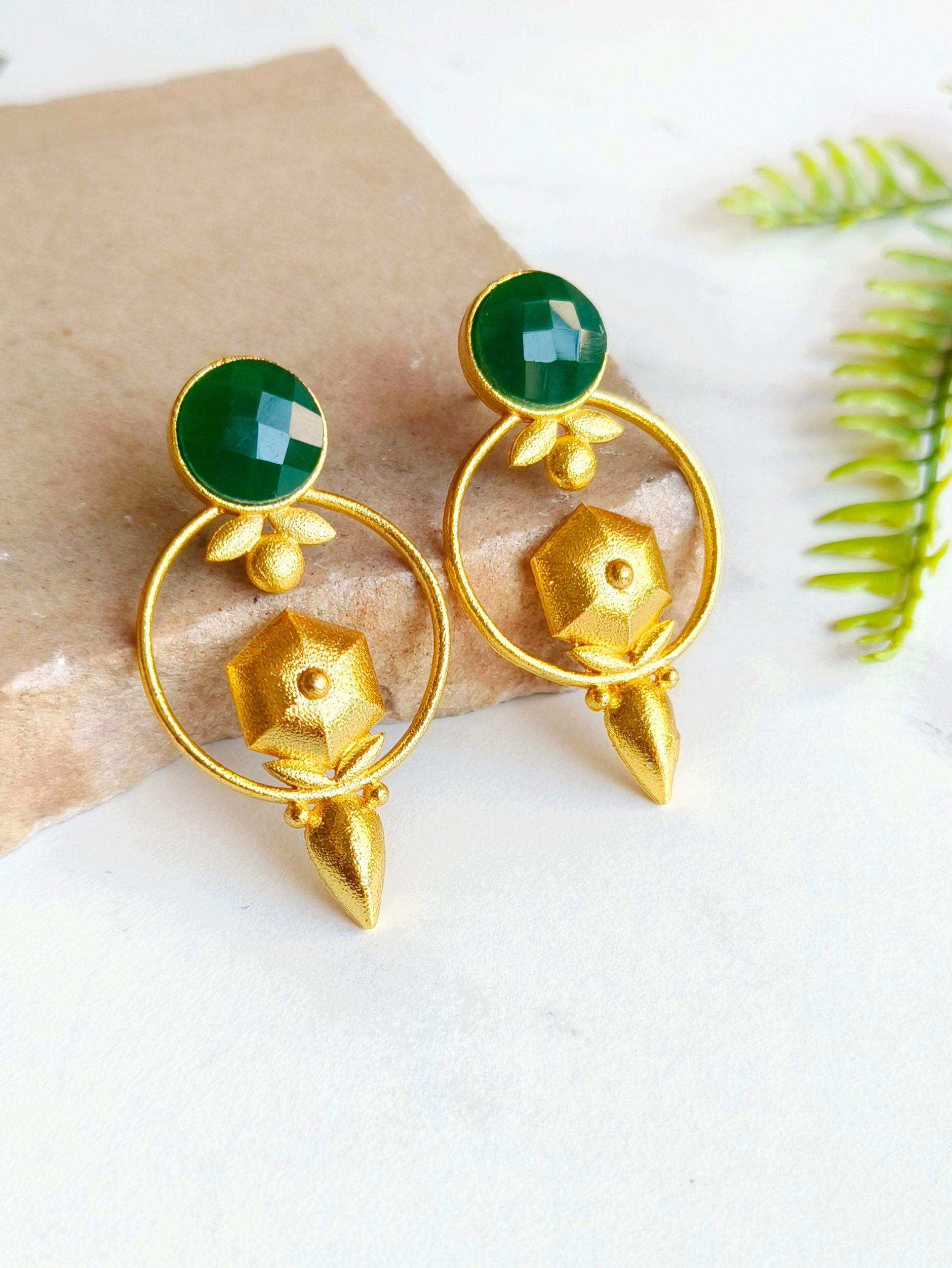 Gold-Plated Monalisa Earrings for Special Occasions | Sarichka