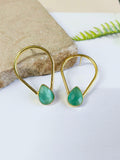 Mystical Drop Golden Earrings | Sarichka