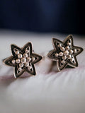 Oxidized Star-Shaped Stud Earrings for Office Chic Look | Sarichka