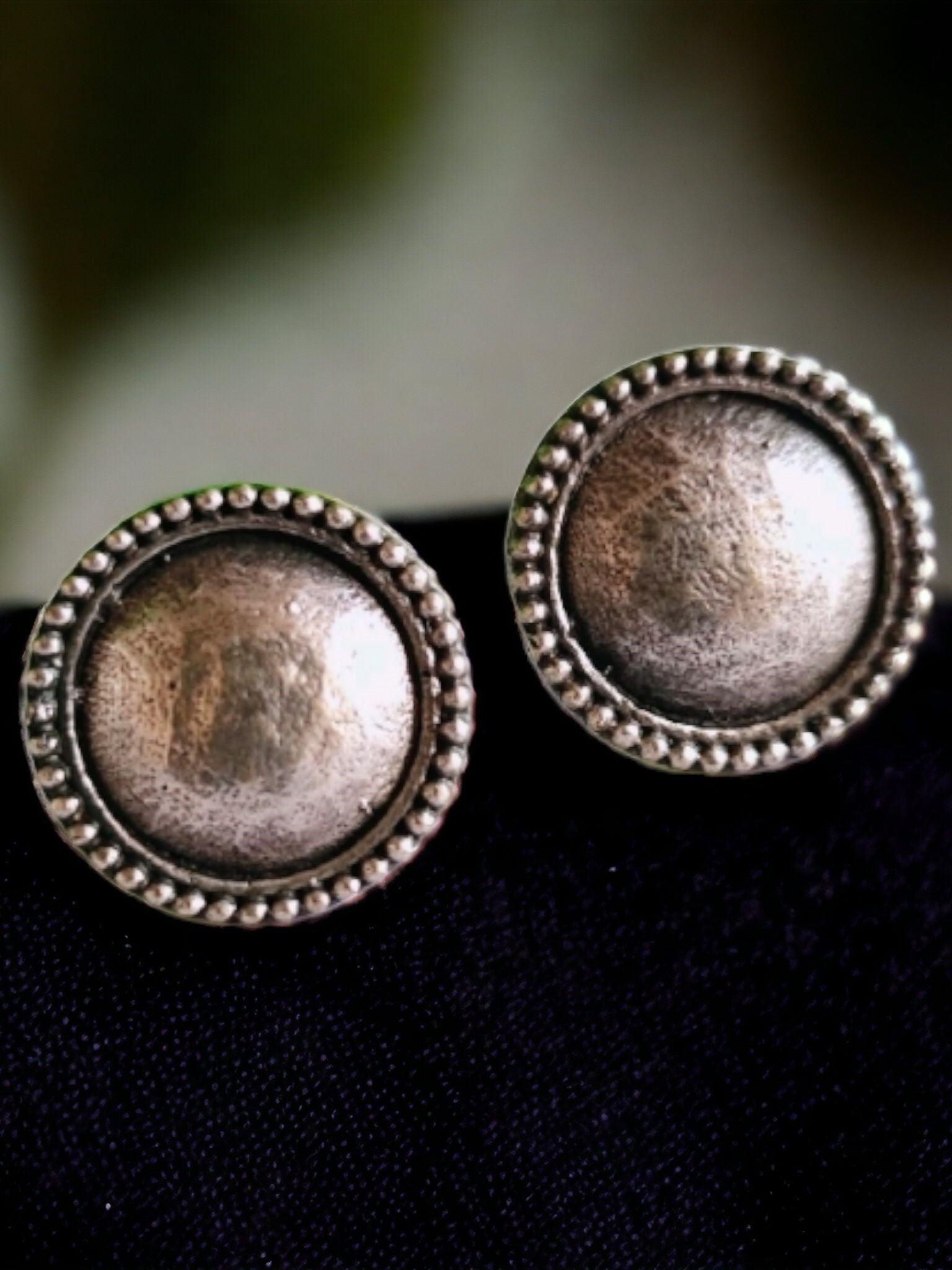 Oxidised Small Stud Earrings for Casual & Daily Wear | Sarichka