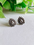 Silver Touch Oxidised Stud Earrings for Casual Elegance | Sarichka