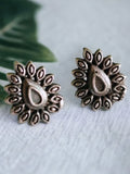 Silver Touch Oxidised Stud Earrings for Casual Elegance | Sarichka