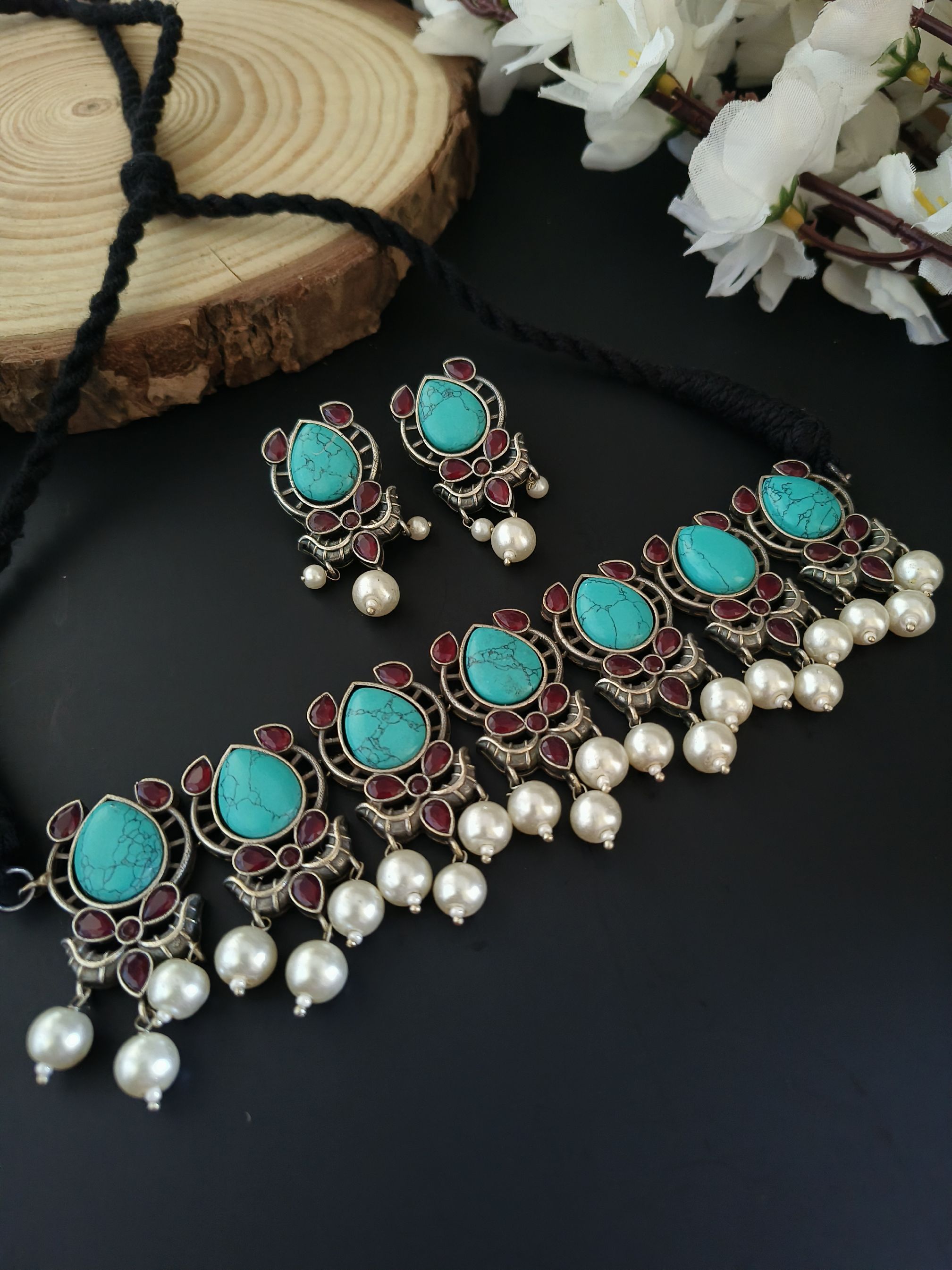 Oxidized Choker Set