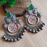 Chand Wali Enamel Earring with Ghungroo | Sarichka