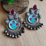 Chand Wali Enamel Earring with Ghungroo | Sarichka