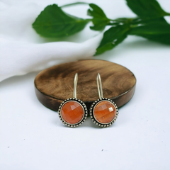 Circle Oxidised Hook Earrings | Sarichka