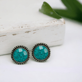 Replica Stone Oxidised Stud | Sarichka