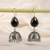 Oxidized Silver Black Jhumka