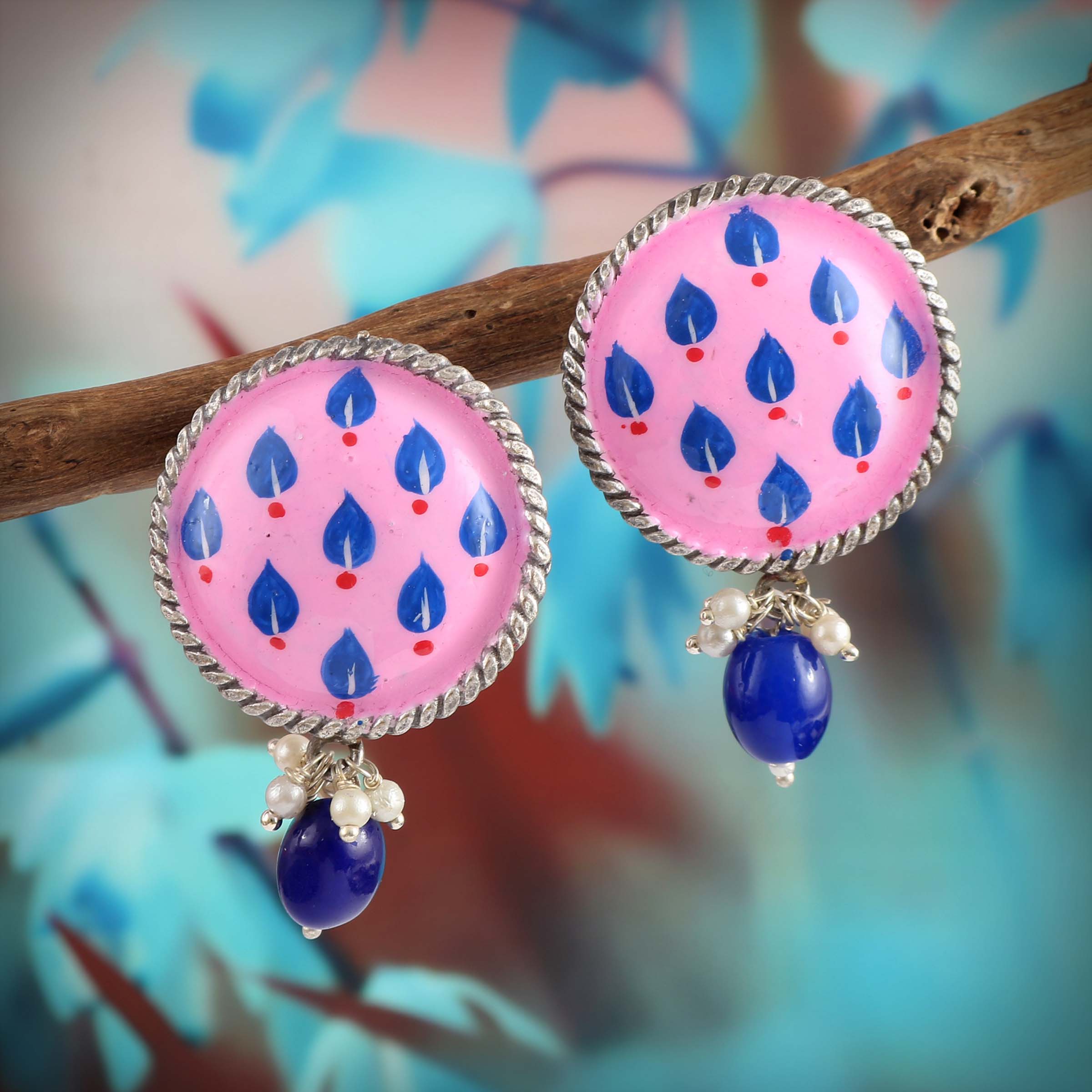 festive wear meenakari earrings 