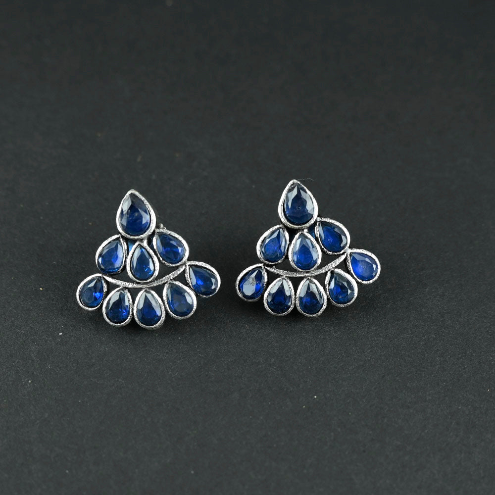 Oxidized Stone Studs