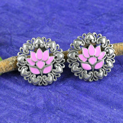 Flower Handpainted earrings