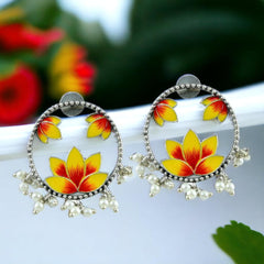 enamel stud earring