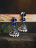 black oxidised jhumka