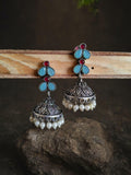 black oxidised jhumka