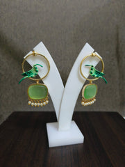 Monalisa Gold Plated Partywear bird earrings