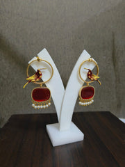 Monalisa Gold Plated Partywear bird earrings