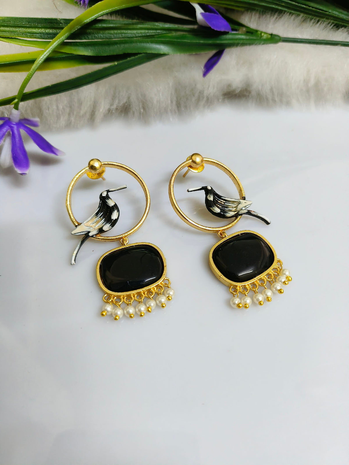 Golden Dangler Earrings 