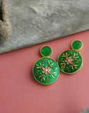 Round Stud Earring With Round Monalisa Stone | Sarichka