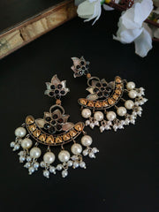 Oxidised Silver Jhumka Earrings