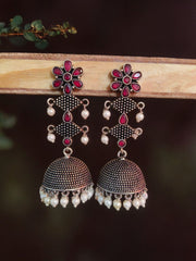 Oxidised Jhumka 