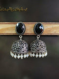 Silver Oxidised Jhumka