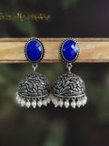 Silver Oxidised Jhumka