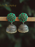 High-Quality German Silver Jhumka Earrings Perfect for Ethnic Attire | Sarichka