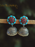 High-Quality German Silver Jhumka Earrings Perfect for Ethnic Attire | Sarichka