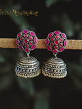 High-Quality German Silver Jhumka Earrings Perfect for Ethnic Attire | Sarichka