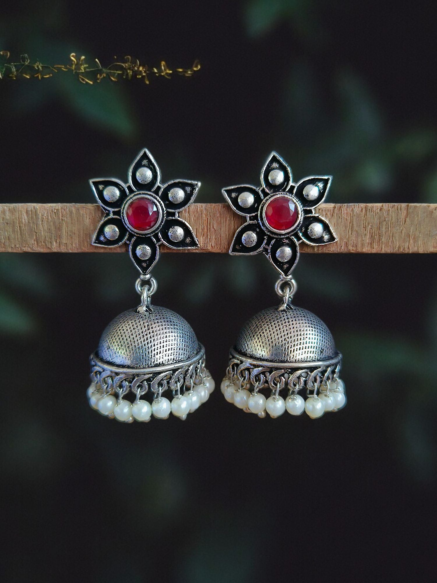 Oxidised Jhumka