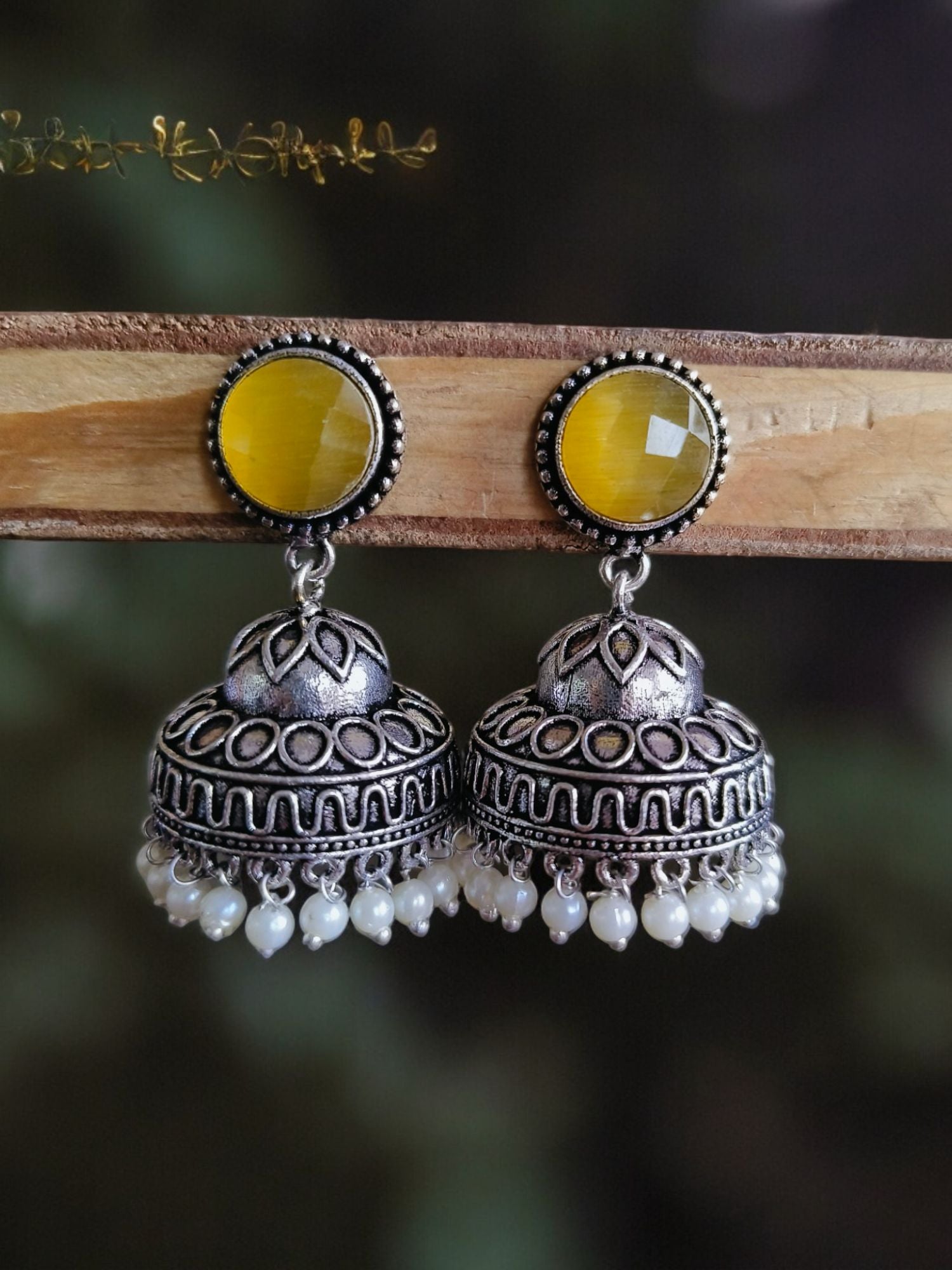 Oxidised Jhumka.