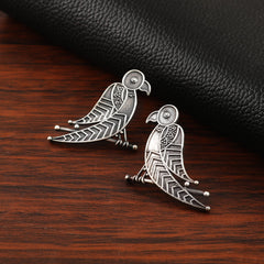 Oxidized Silver Plated Birds Stud Earring - Sarichka Fashion