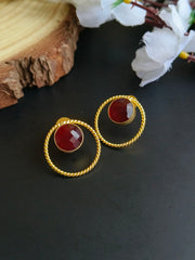 Golden Daily Wear Earrings | Sarichka