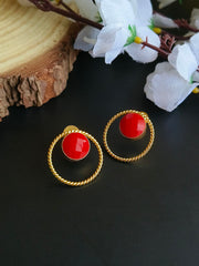 Golden Daily Wear Earrings | Sarichka