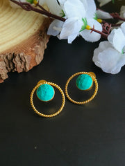 Golden Daily Wear Earrings | Sarichka