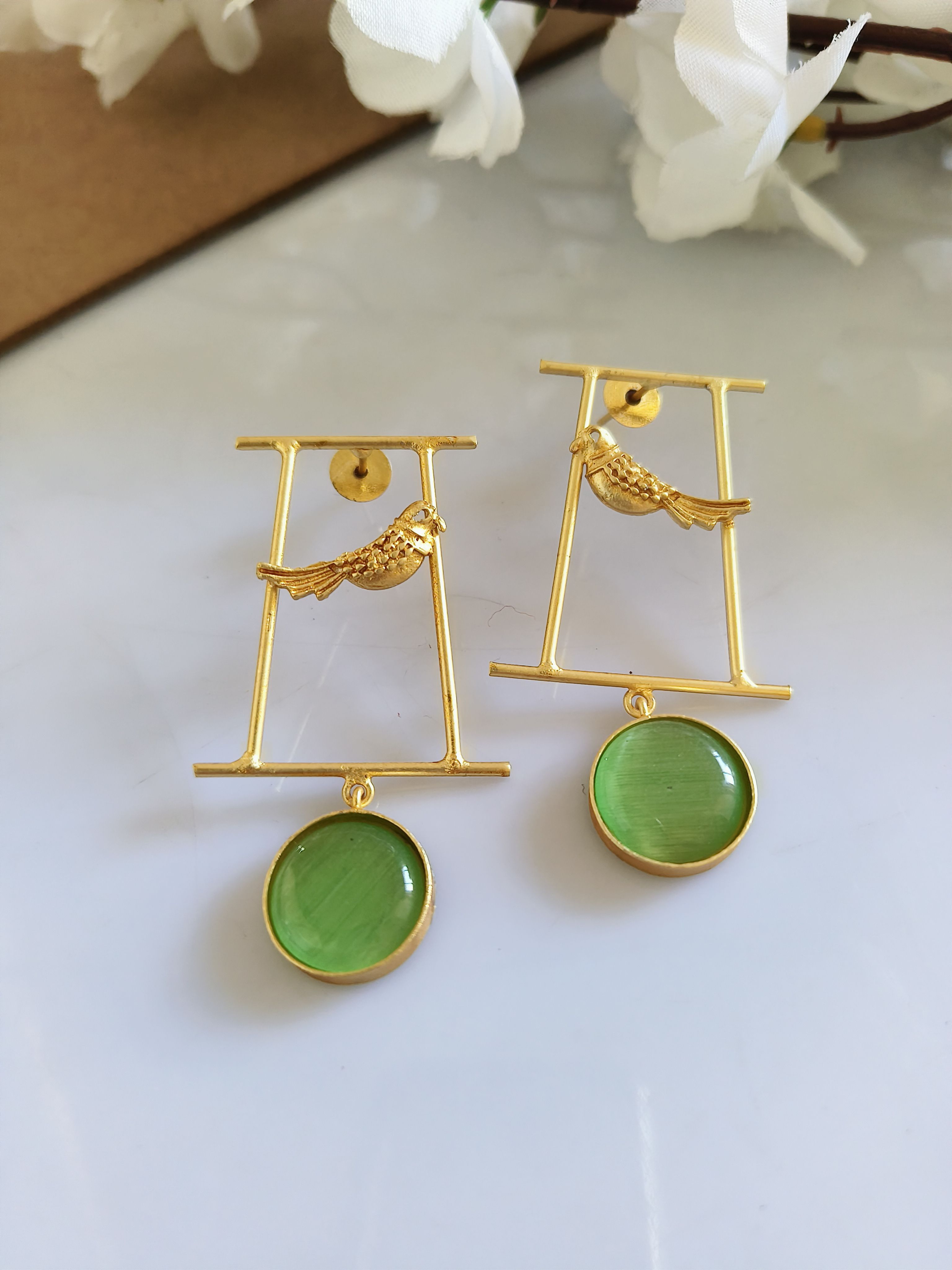 Golden Dangler Earrings