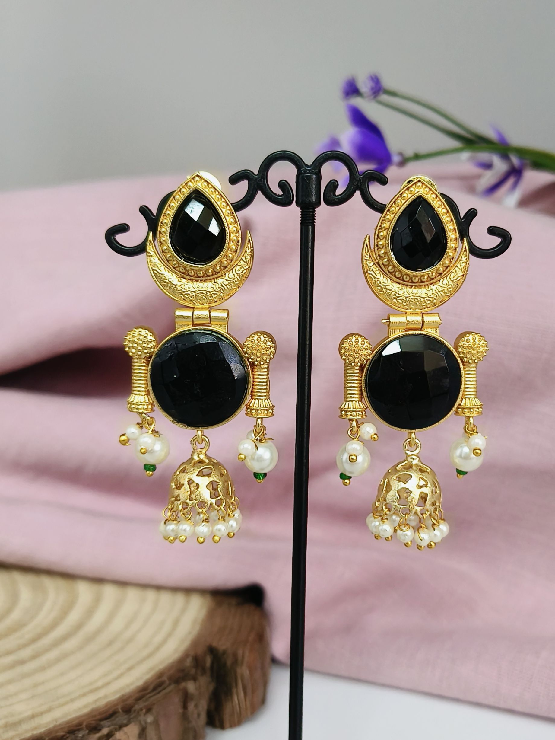 Golden Dangler Earrings 