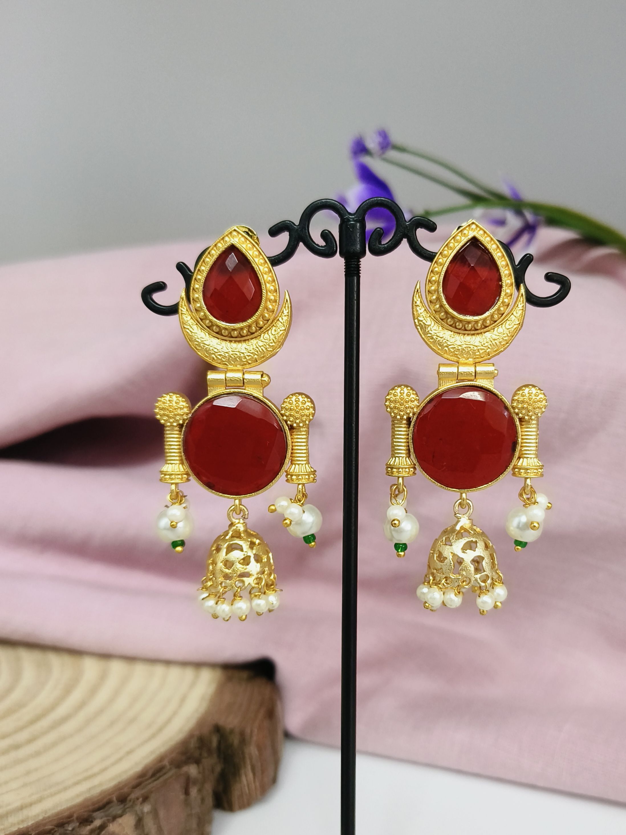 Golden Dangler Earrings 