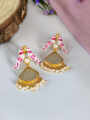 Golden Pearl Dangler Earrings | Sarichka