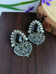 oxidised dangler earrings 