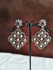 Oxidised Dangler Earrings 