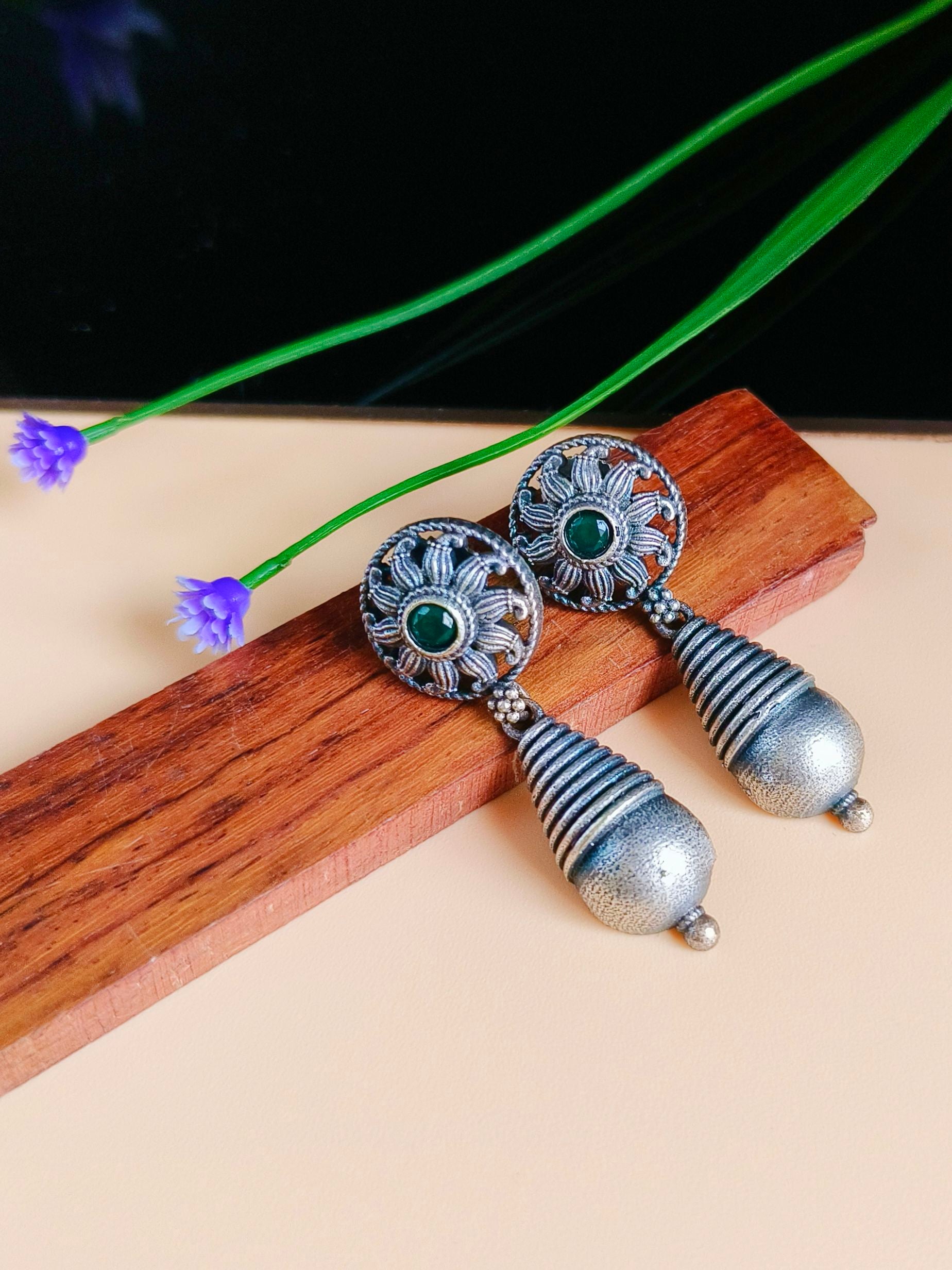 Oxidized Dangler Earrings