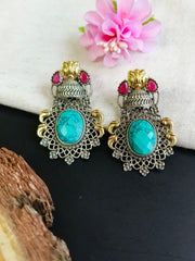 Oxidised Dangler Earrings 