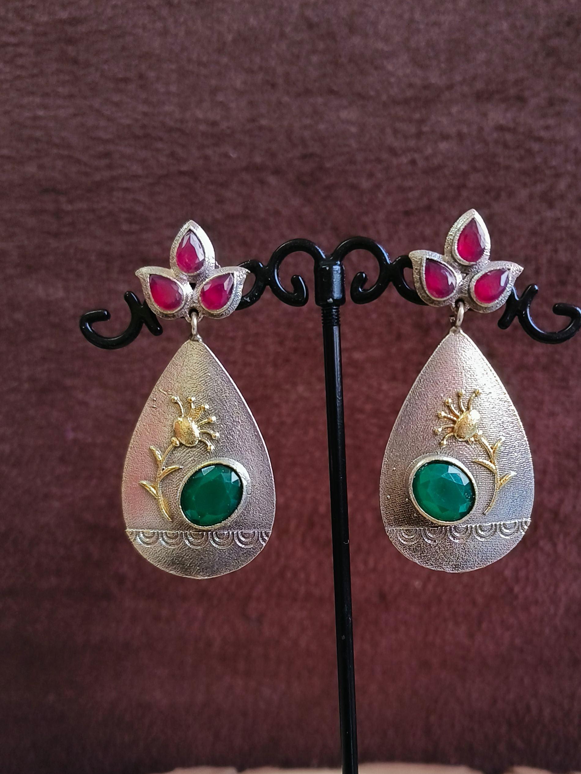  Drop Oxidised Dangler Earrings