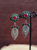 Leaf Oxidised Dangler Earrings | Sarichka