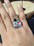 Unique Enamel Ring with Stone | Sarichka