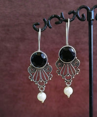 Stone Studded Hook Earrings | Sarichka