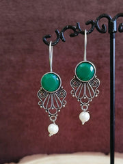 Stone Studded Hook Earrings | Sarichka